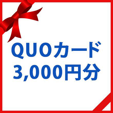 QUOカード3000円分をプレゼント！